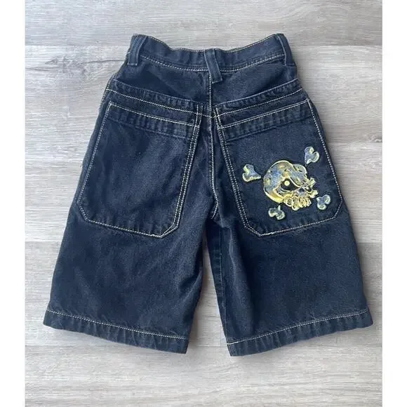 希少 00s Jnco jeans baggy shorts W33 VTG JNCO Jeans Baggy Denim Shorts Men's 33 Embroidered Blue